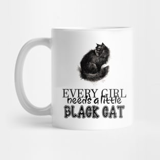 Black Cat llustration with Quote Mug